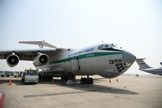 阿尔及利亚空军伊尔76重型运输机? 本文图片均为上海机场提供